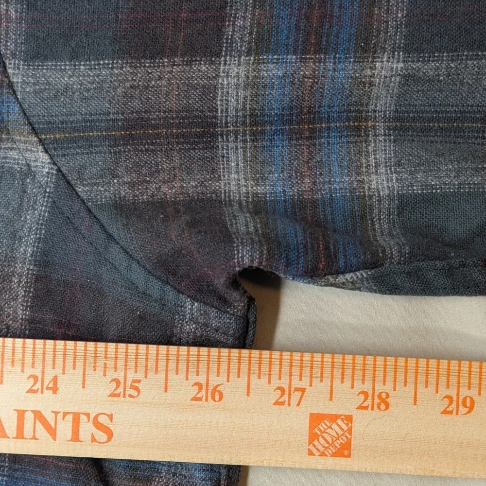 Pendleton Board‎ Shirt Wool Plaid Long Sleeve Men's XXL Elbow Patch